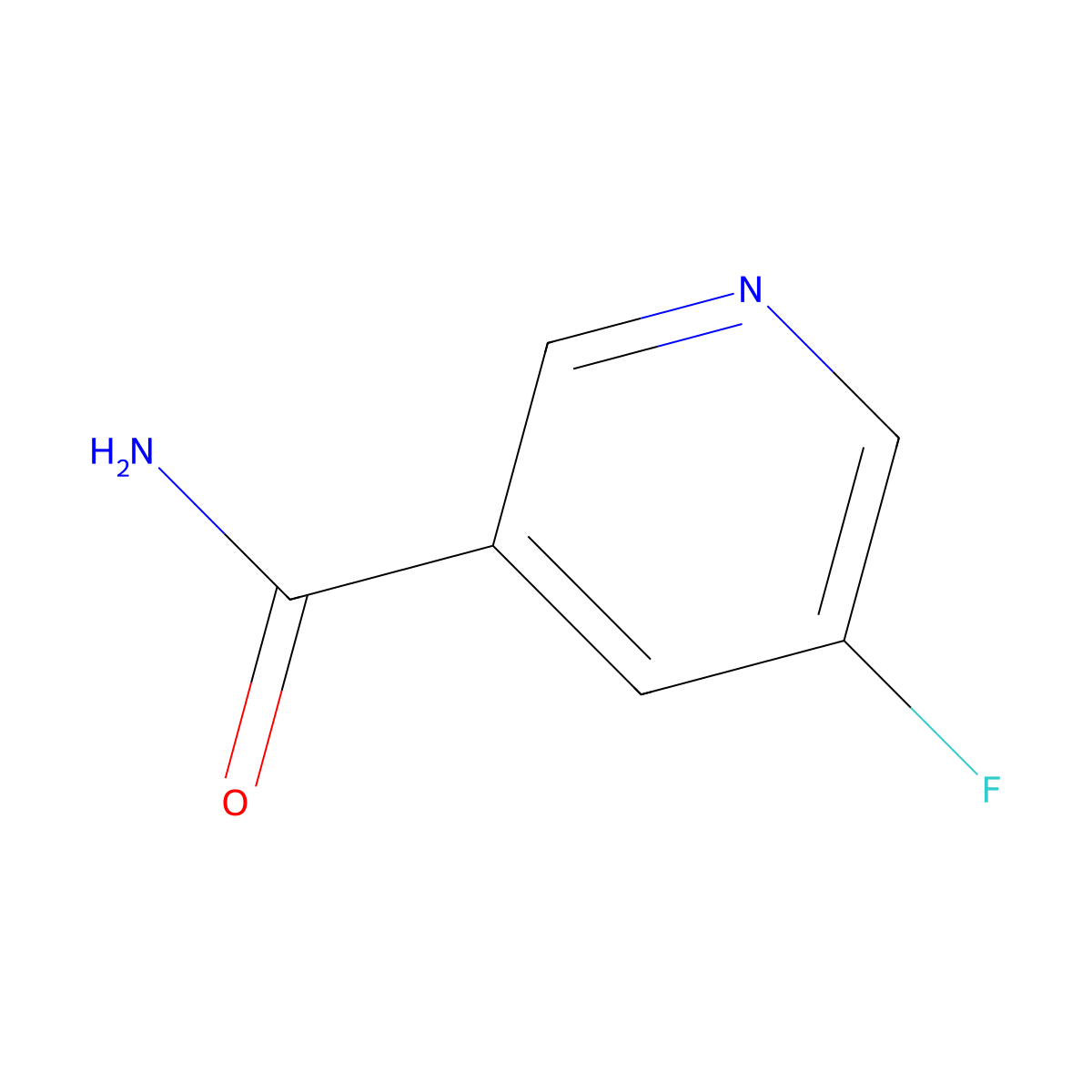 5-Fluoronicotinamide molecular structure, CAS 70-58-6