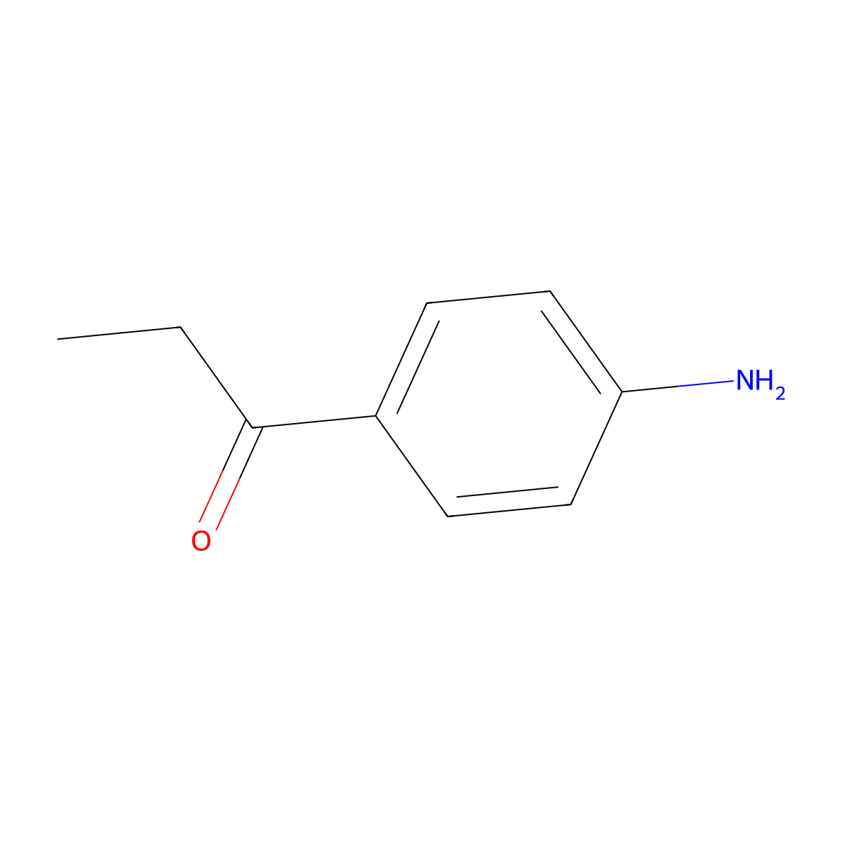 p-Aminopropiophenone molecular structure, CAS 70-69-9