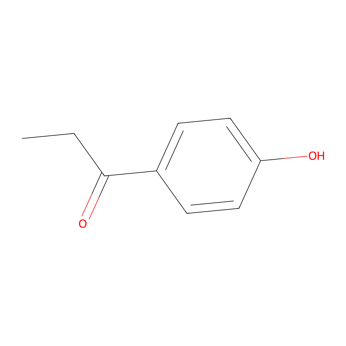 4'-Hydroxypropiophenone molecular structure, CAS 70-70-2