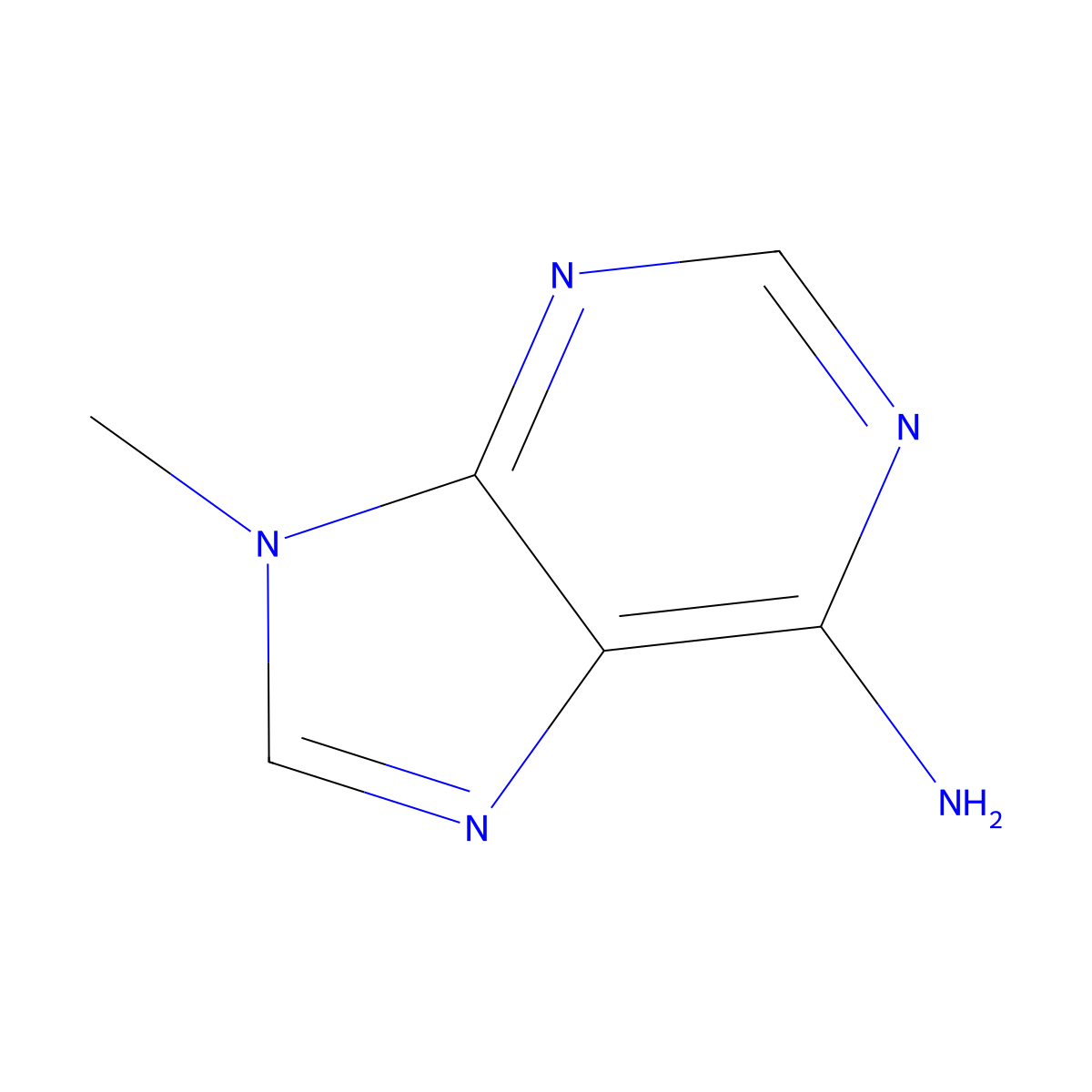9-Methyladenine molecular structure, CAS 700-00-5