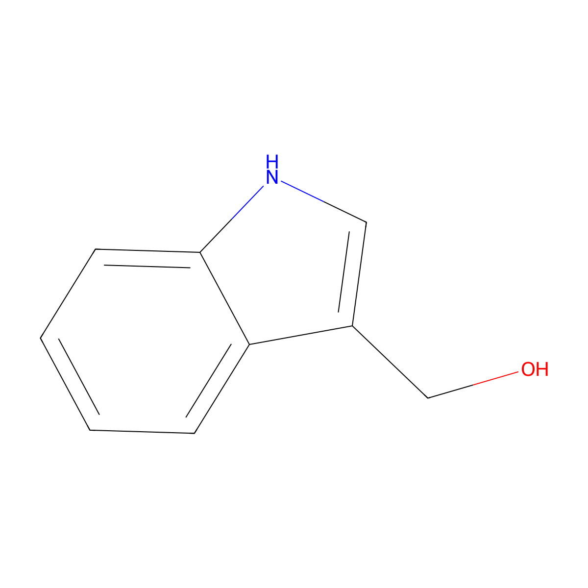 Indole-3-Carbinol molecular structure, CAS 700-06-1