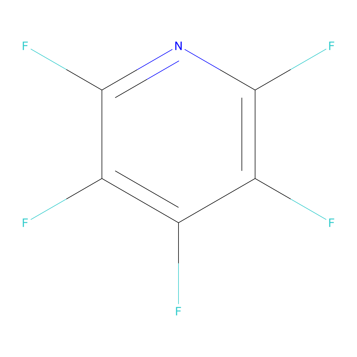 Pentafluoropyridine molecular structure, CAS 700-16-3