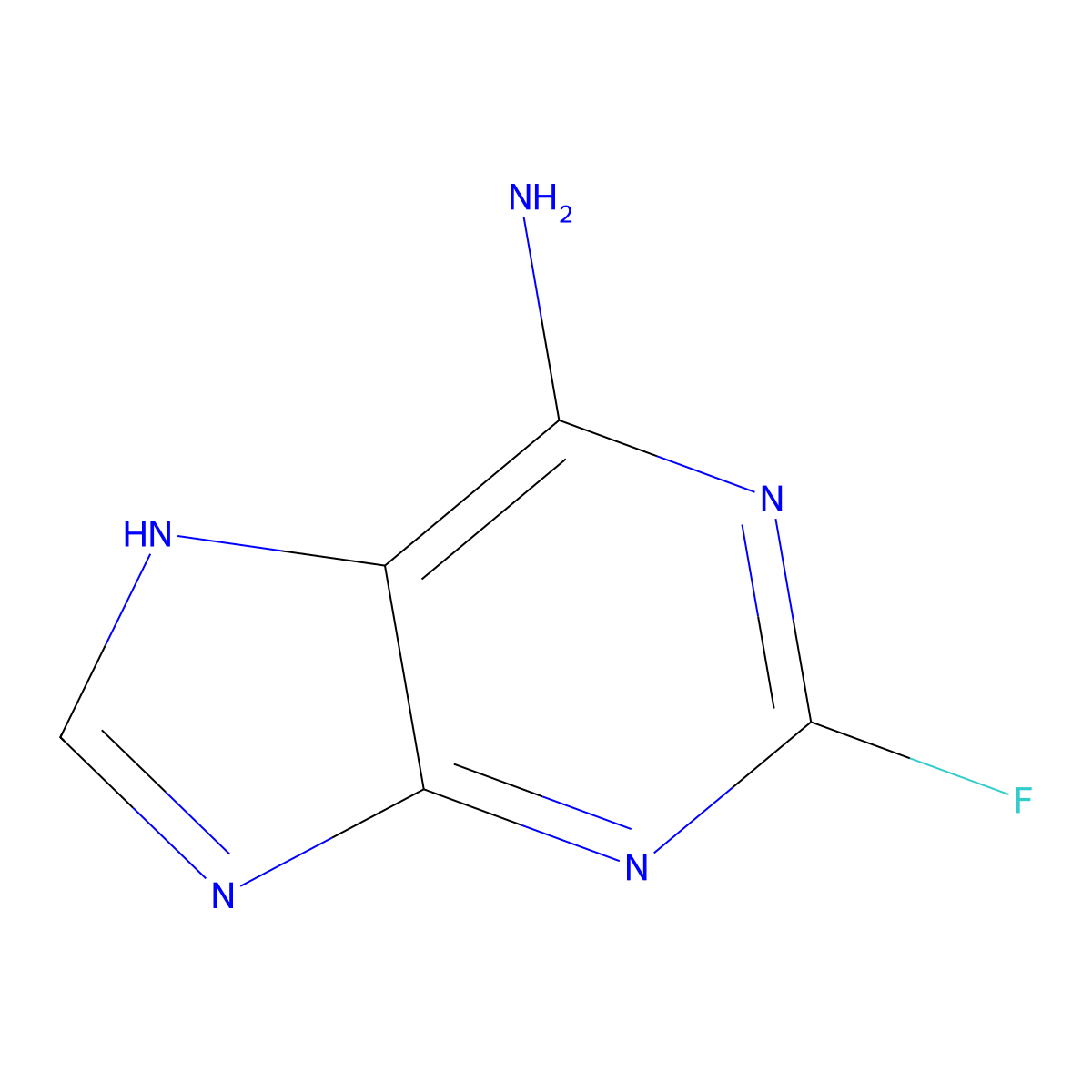 2-Fluoroadenine molecular structure, CAS 700-49-2