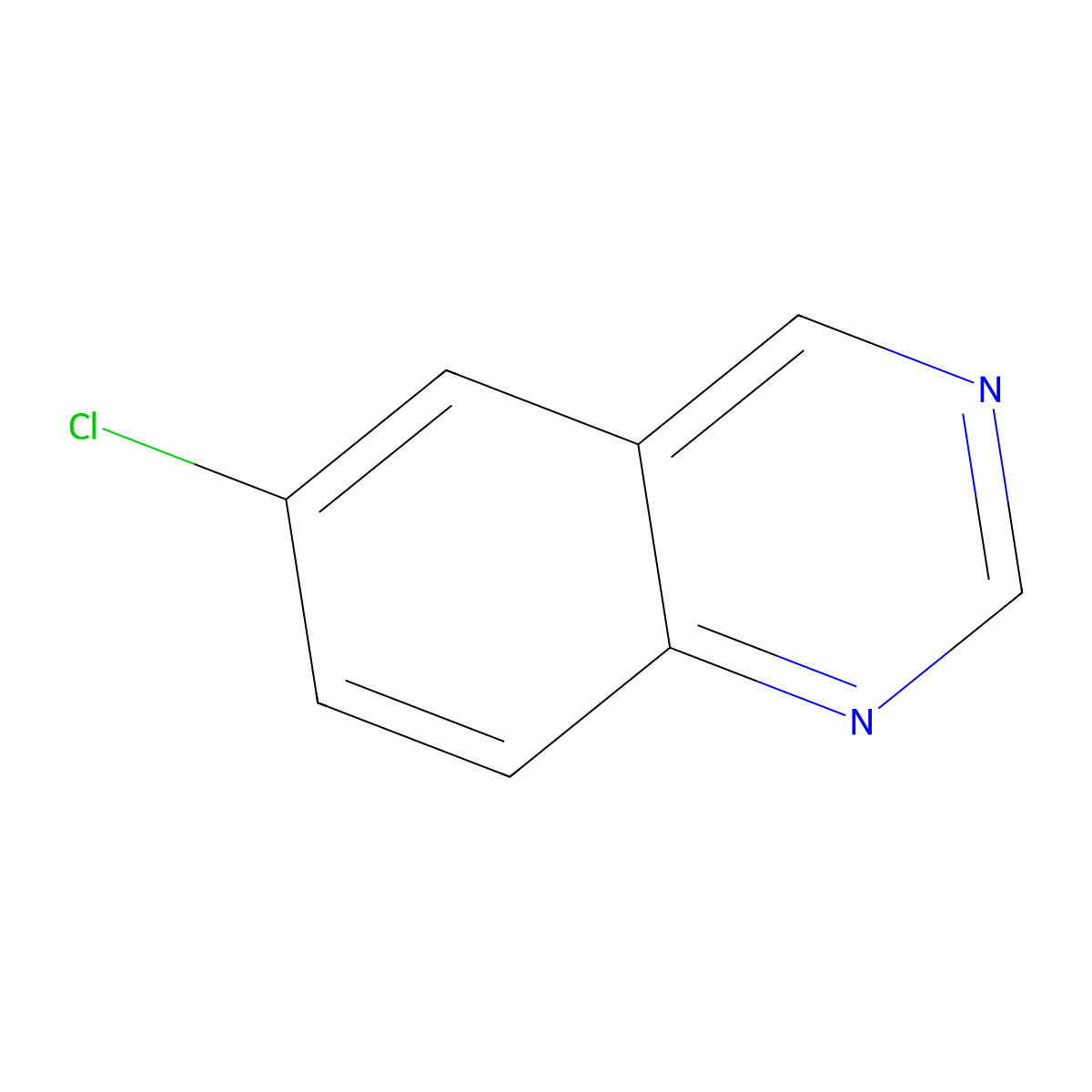 6-Chloroquinazoline molecular structure, CAS 700-78-7