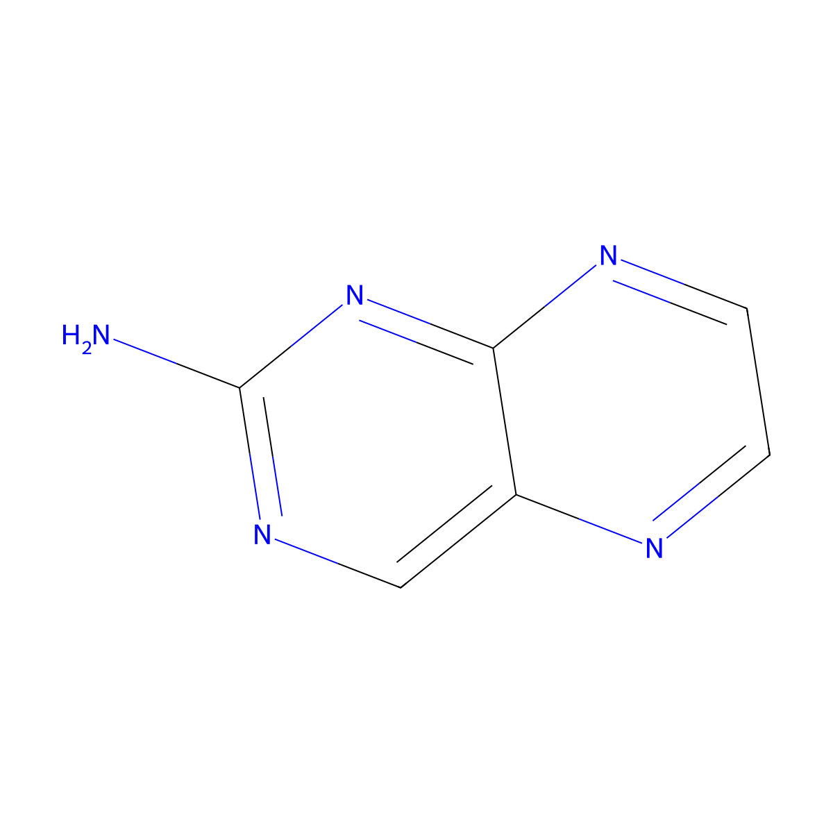 Pteridin-2-amine molecular structure, CAS 700-81-2