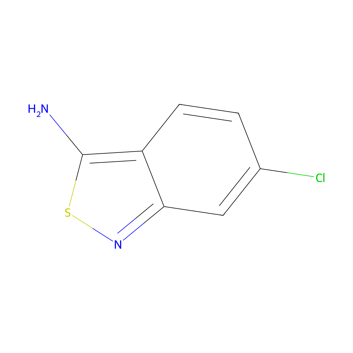3-Amino-6-chloro-2,1-benzisothiazole molecular structure, CAS 700-86-7