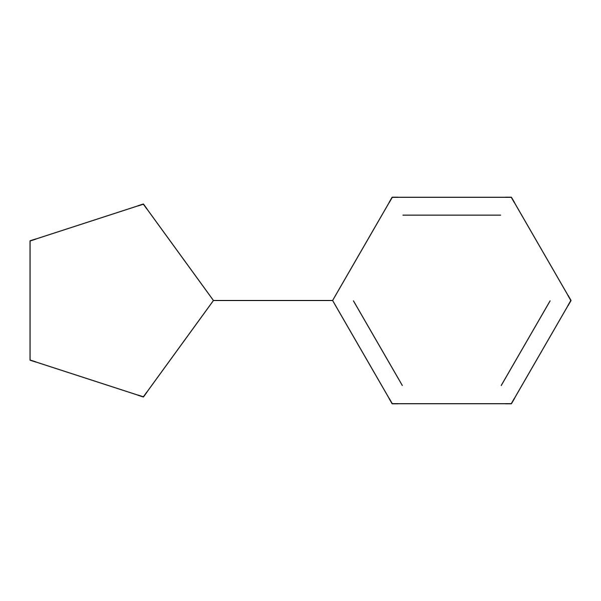 Cyclopentylbenzene molecular structure, CAS 700-88-9