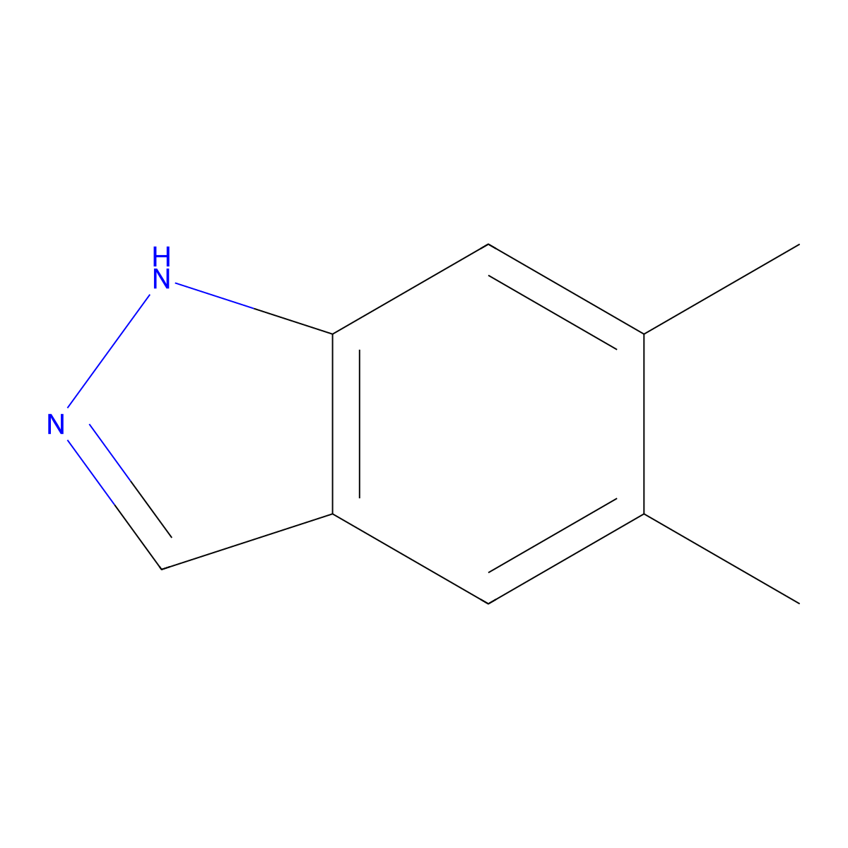 5,6-Dimethyl-1H-indazole molecular structure, CAS 700-99-2