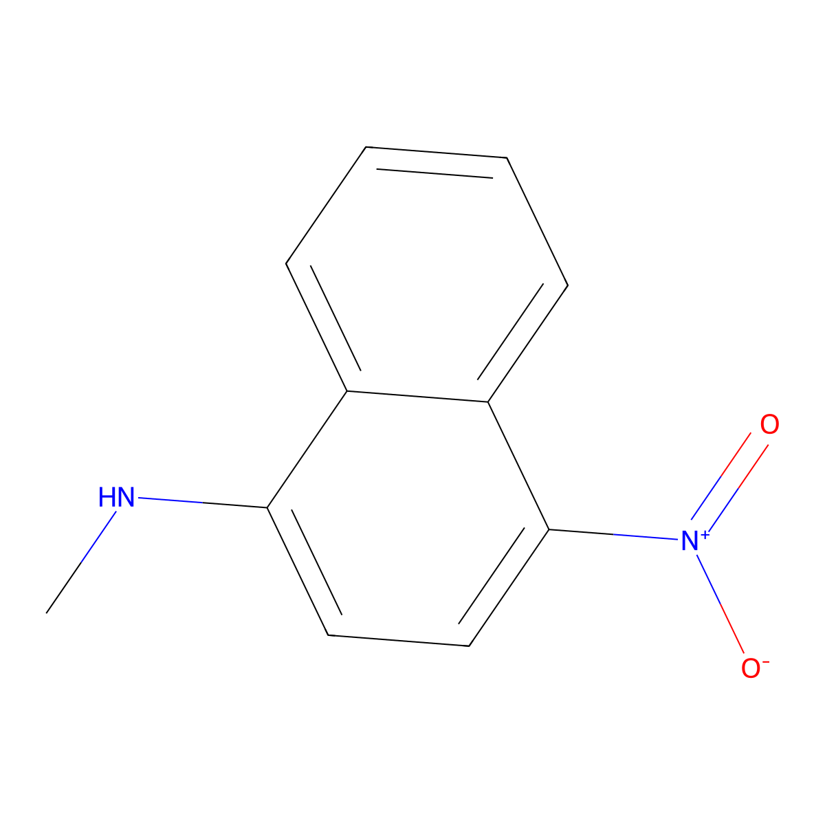 N-methyl-4-nitronaphthalen-1-amine molecular structure, CAS 7000-88-6