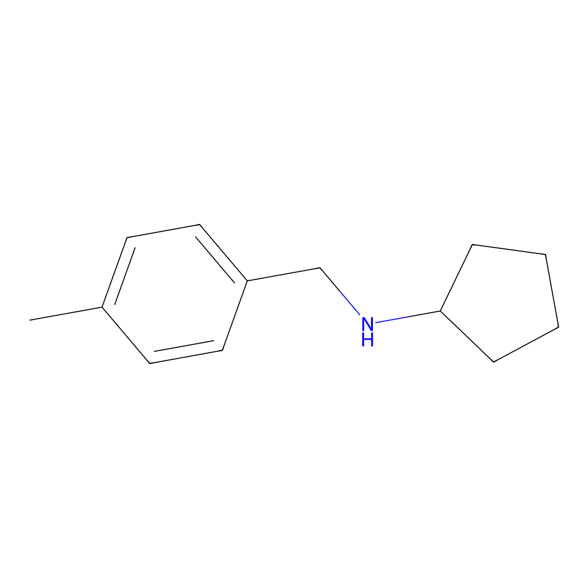 N-(4-methylbenzyl)cyclopentanamine molecular structure, CAS 70000-57-6