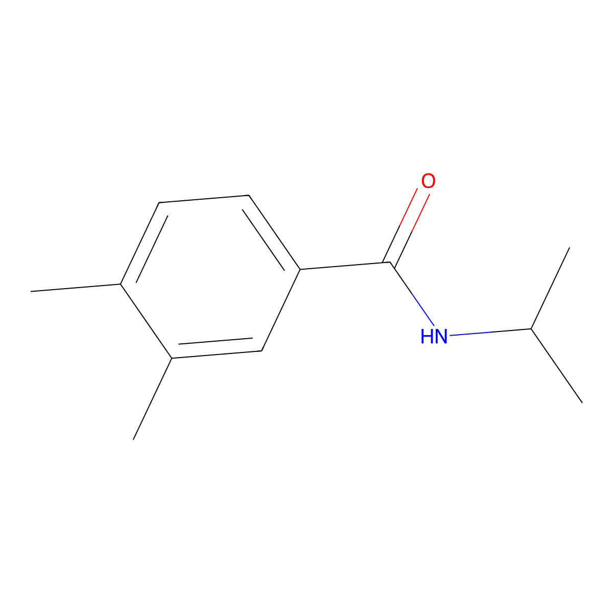 3,4-dimethyl-N-propan-2-ylbenzamide molecular structure, CAS 70001-43-3
