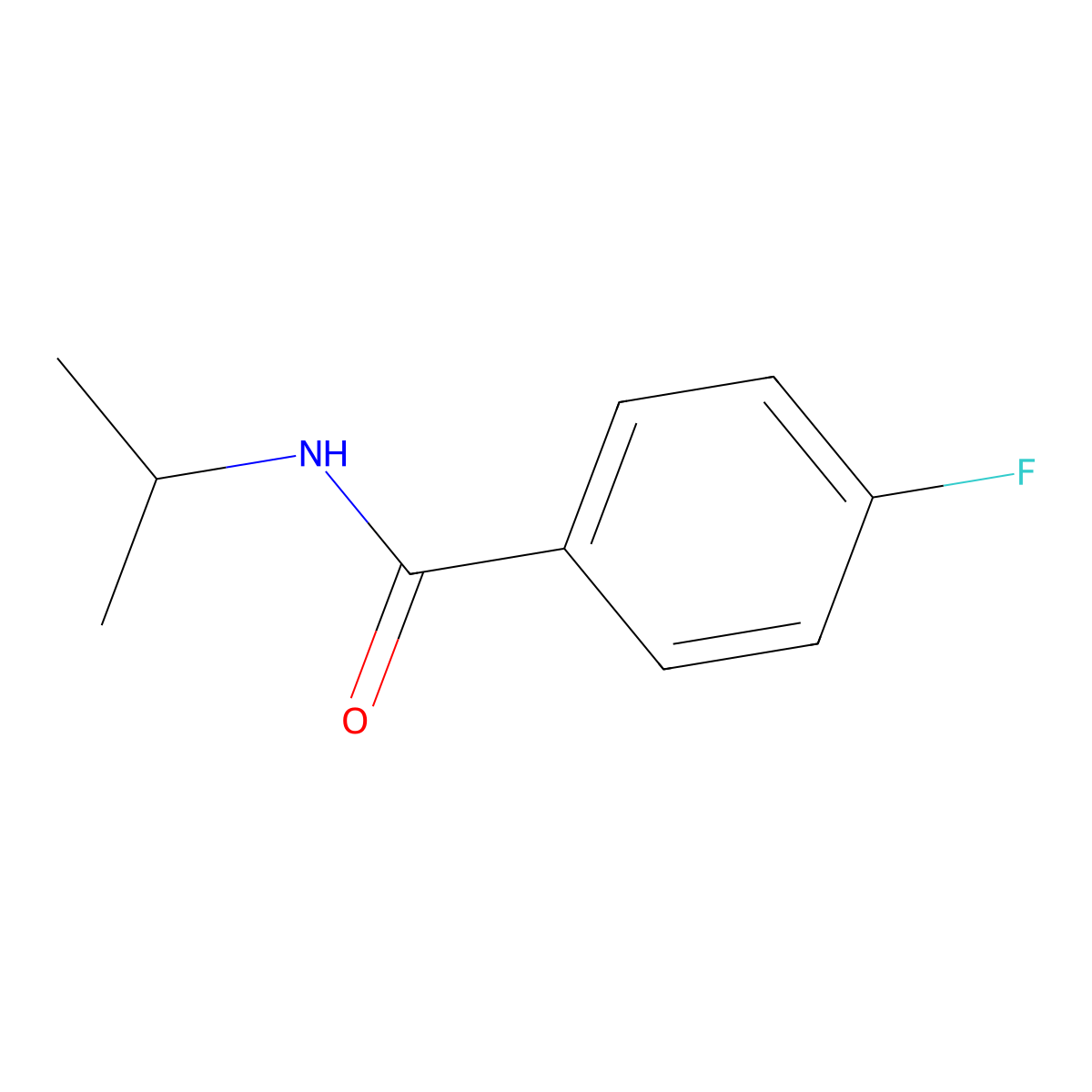 4-Fluoro-N-isopropylbenzamide molecular structure, CAS 70001-45-5