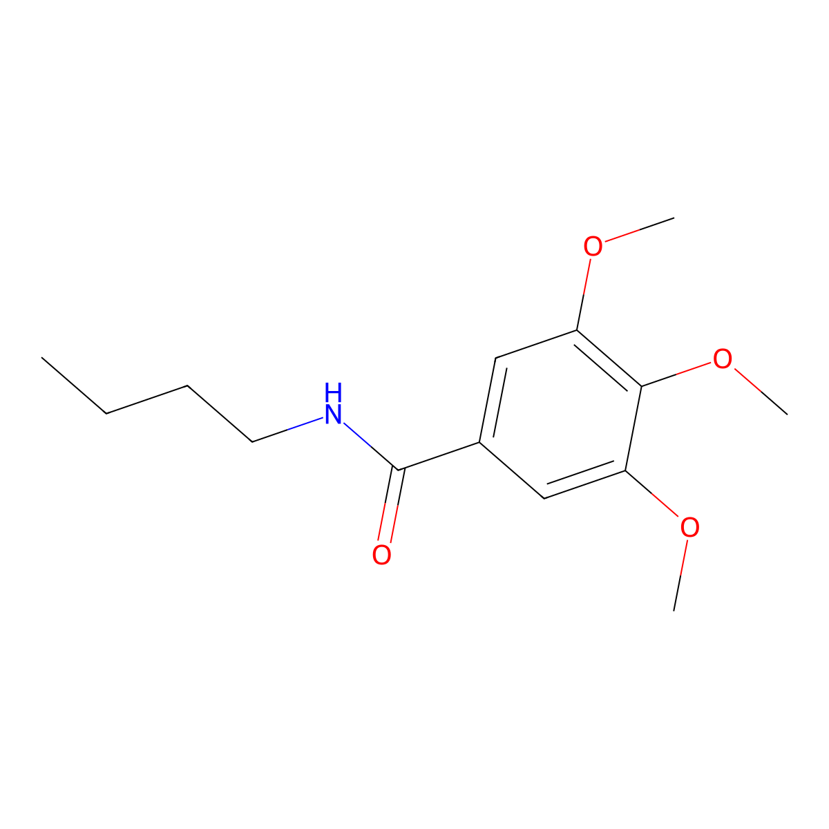 N-Butyl-3,4,5-trimethoxybenzamide molecular structure, CAS 70001-46-6