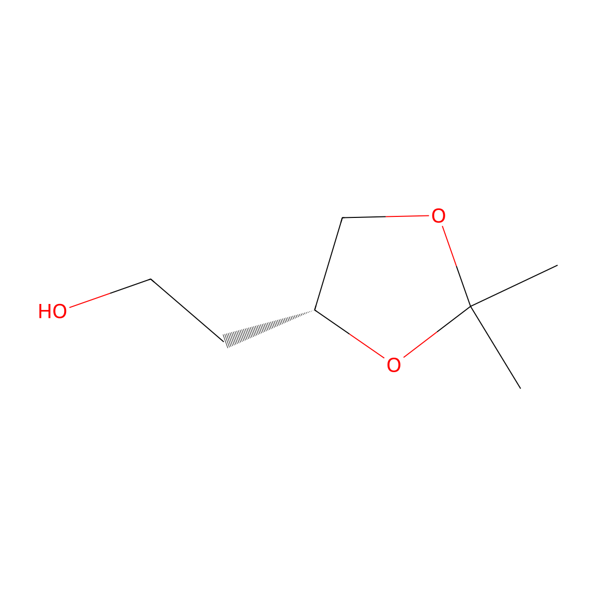(4R)-4-(2-Hydroxyethyl)-2,2-dimethyl-1,3-dioxolane molecular structure, CAS 70005-89-9