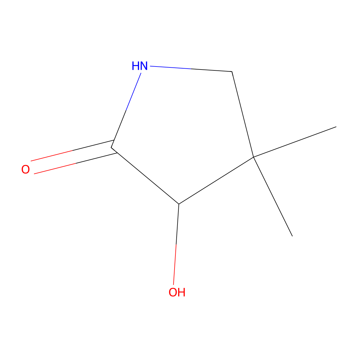 3-Hydroxy-4,4-dimethylpyrrolidin-2-one molecular structure, CAS 70006-38-1