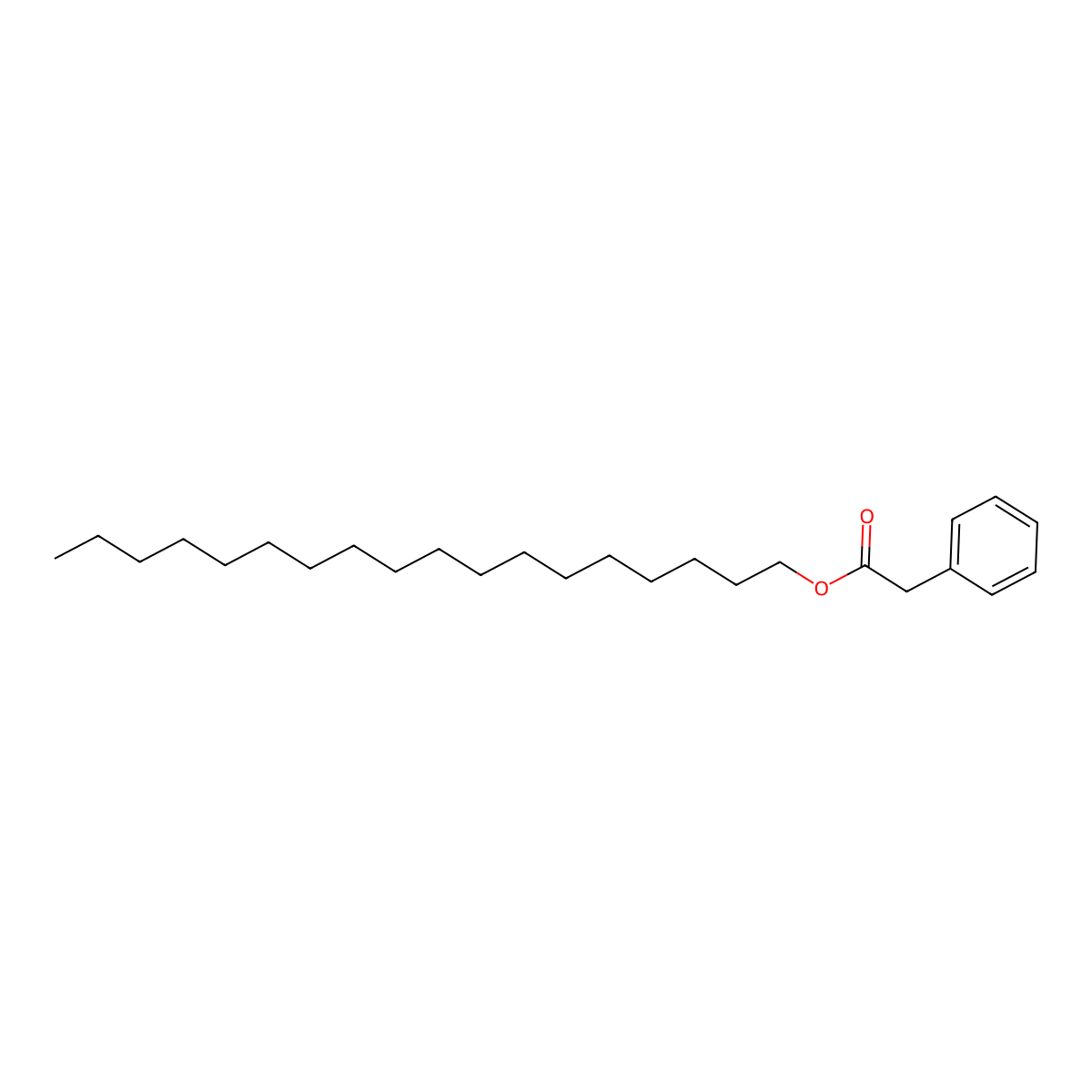 Benzeneacetic acid, octadecyl ester molecular structure, CAS 70008-90-1