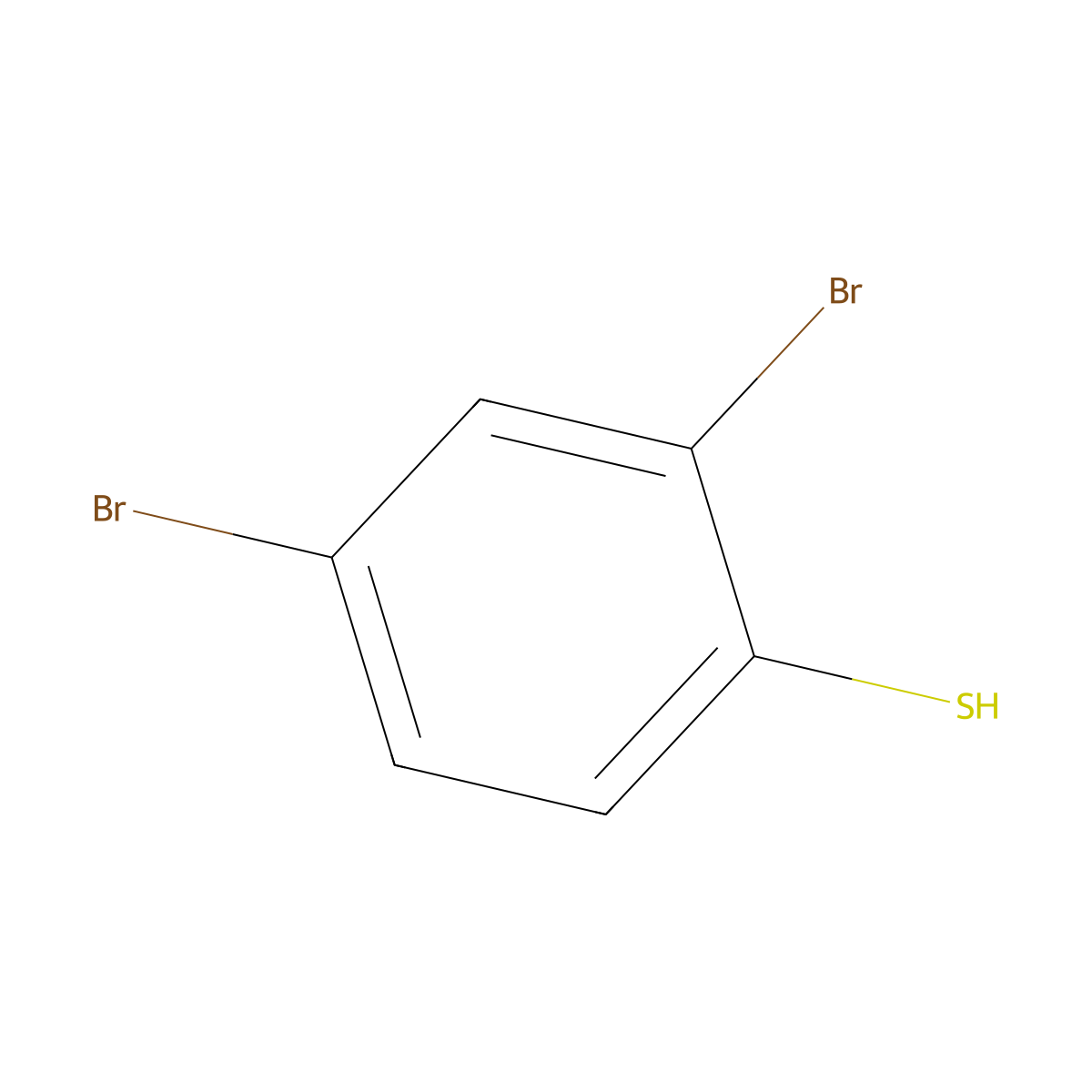 2,4-Dibromobenzenethiol molecular structure, CAS 70009-86-8