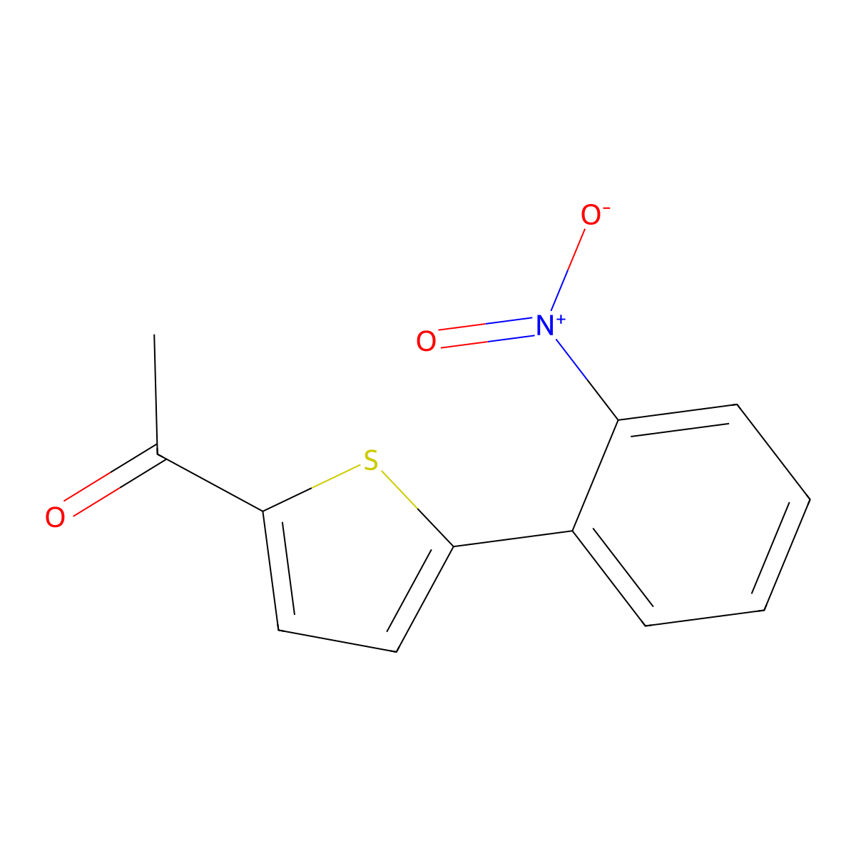 1-[5-(2-Nitrophenyl)thiophen-2-yl]ethan-1-one molecular structure, CAS 70013-40-0