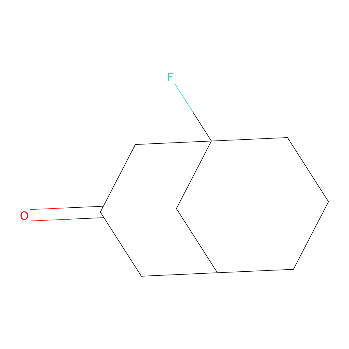 1-Fluorobicyclo[3.3.1]nonan-3-one molecular structure, CAS 70013-62-6
