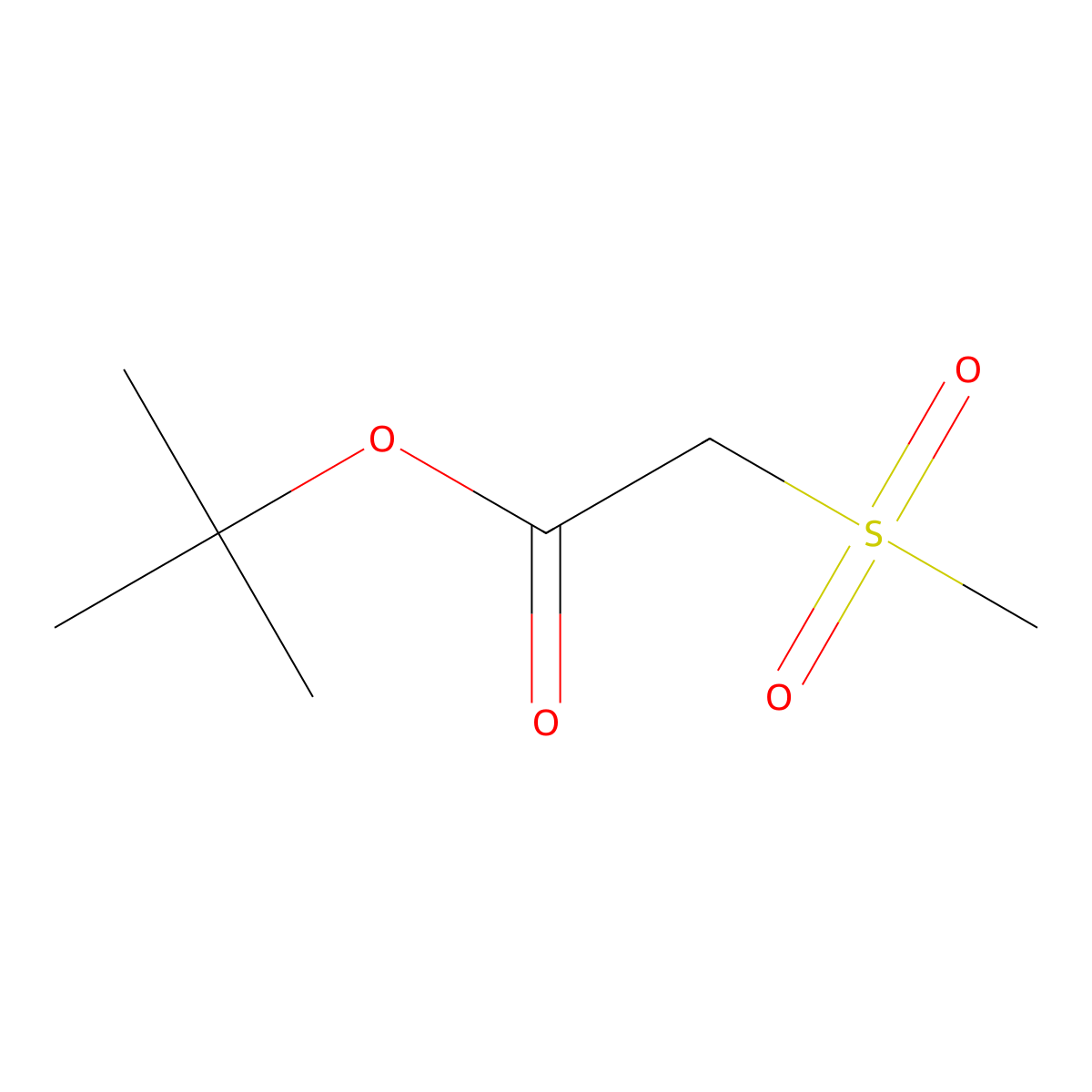 tert-Butyl 2-(methylsulfonyl)acetate molecular structure, CAS 70018-13-2