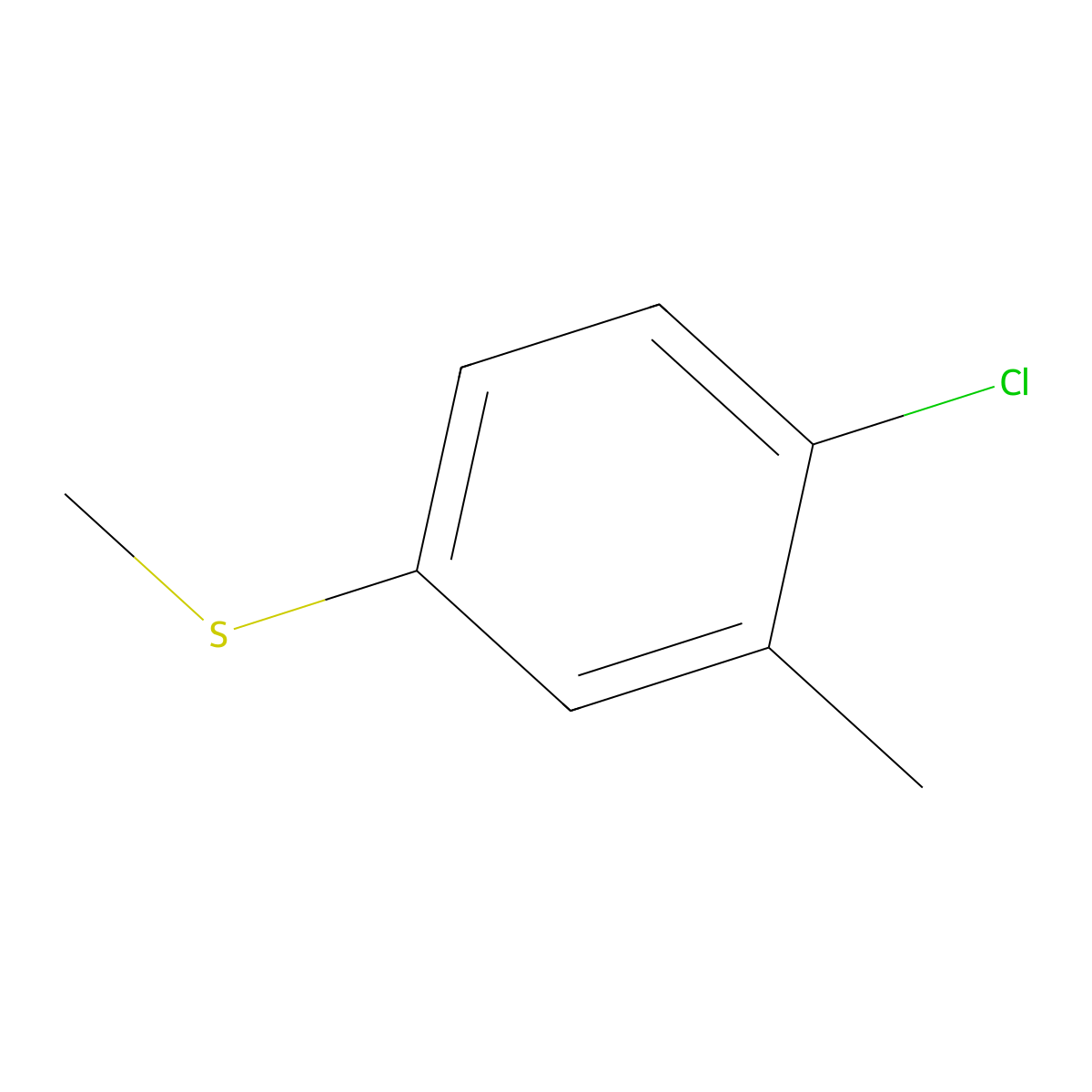 4-Chloro-3-methylphenyl methyl sulfide molecular structure, CAS 70019-46-4