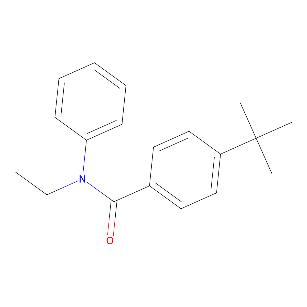 Benzamide, 4-(1,1-dimethylethyl)-N-ethyl-N-phenyl- molecular structure, CAS 70019-99-7