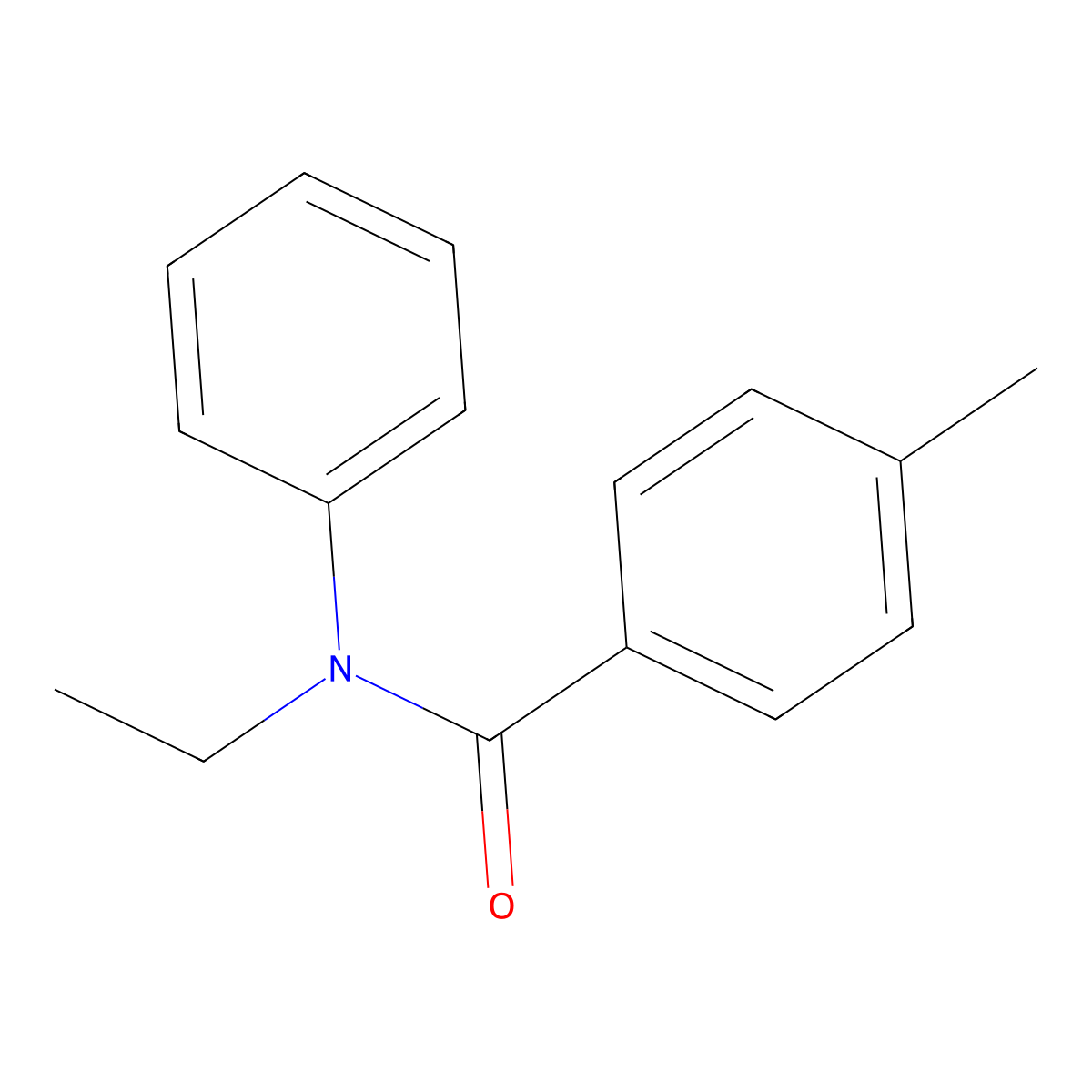 N-ethyl-4-methyl-N-phenylbenzamide molecular structure, CAS 70020-14-3