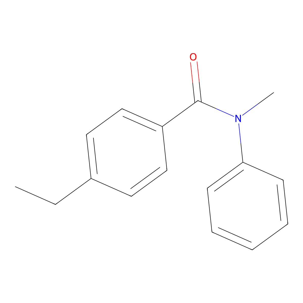 Benzamide, 4-ethyl-N-methyl-N-phenyl- molecular structure, CAS 70020-17-6