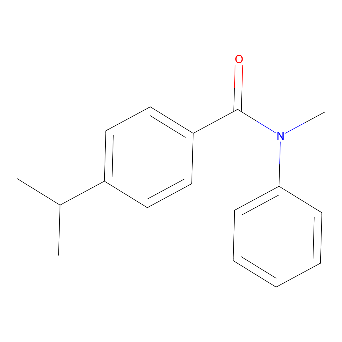 4-isopropyl-N-methyl-N-phenylbenzamide molecular structure, CAS 70020-18-7
