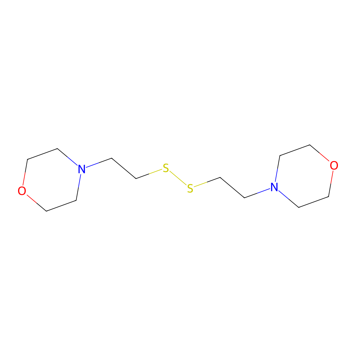 4-(2-((2-(4-Morpholinyl)ethyl)dithio)ethyl)morpholine molecular structure, CAS 70020-58-5