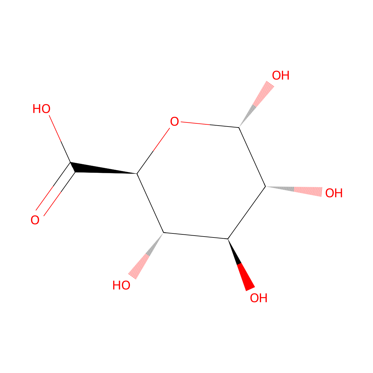alpha-D-Glucuronic acid molecular structure, CAS 70021-34-0