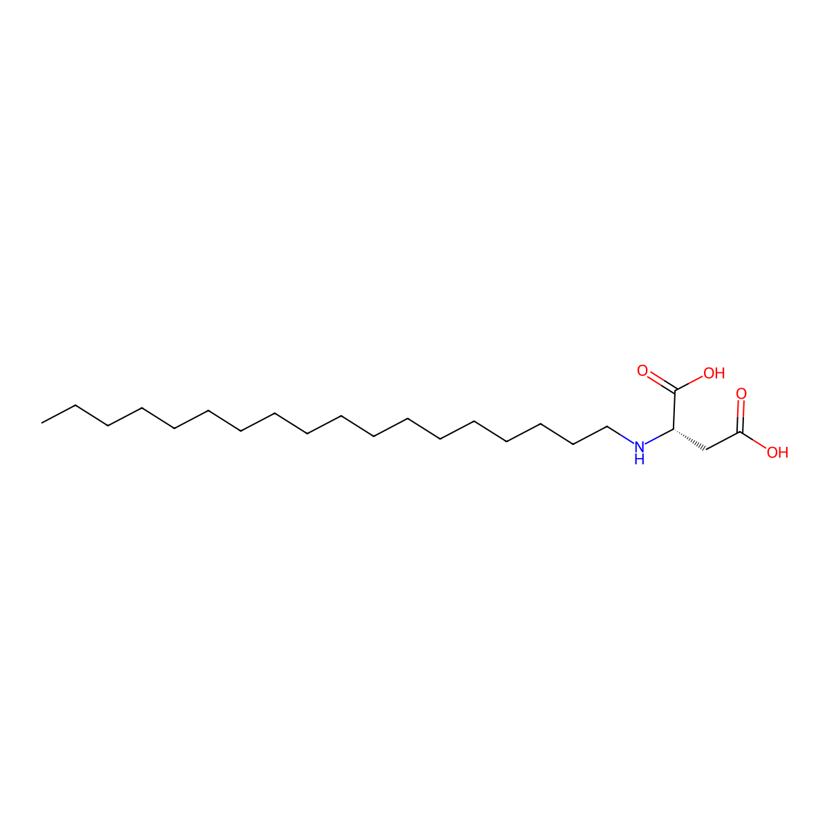 N-Octadecyl-L-aspartic acid molecular structure, CAS 70021-38-4