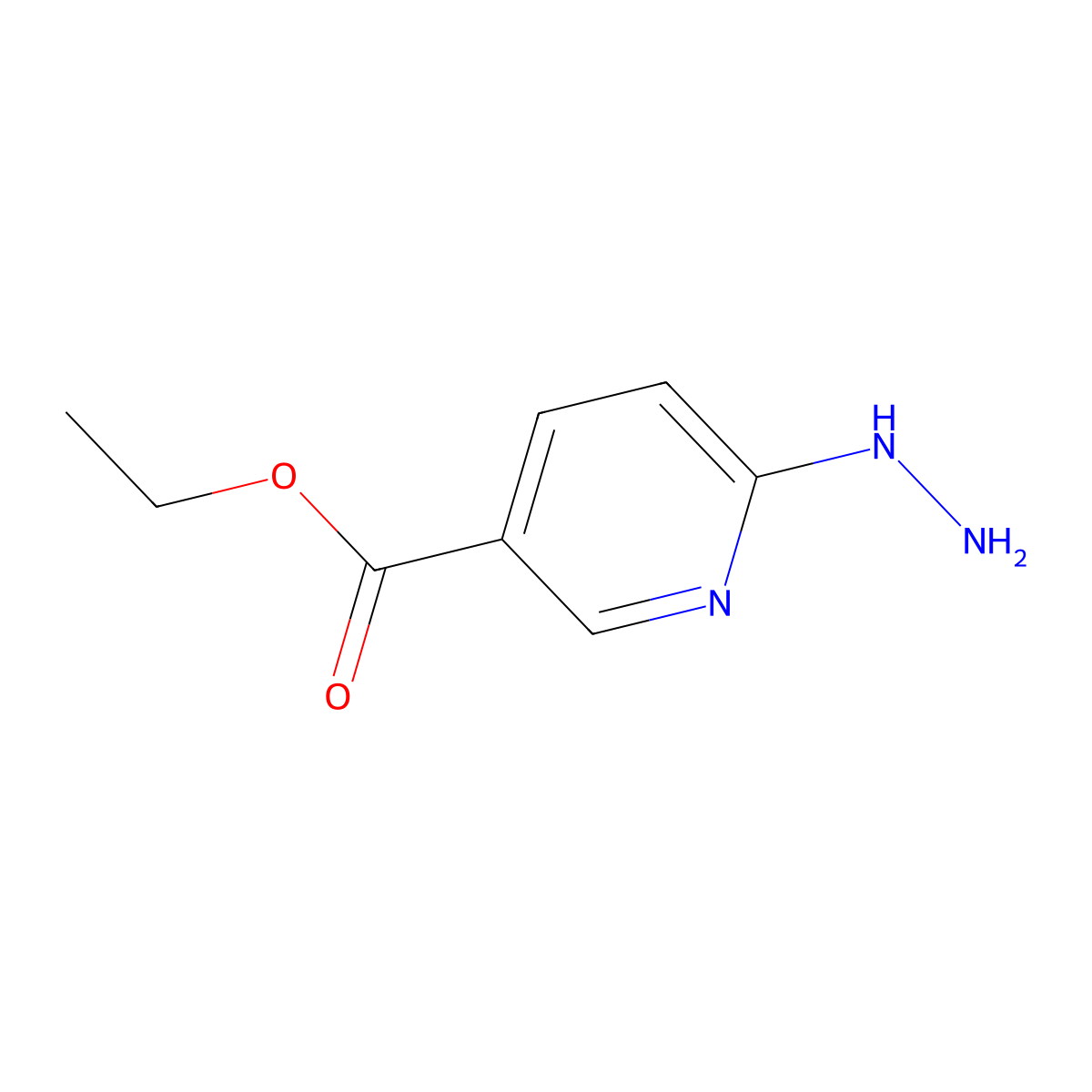 Ethyl 6-hydrazinonicotinate molecular structure, CAS 70022-06-9