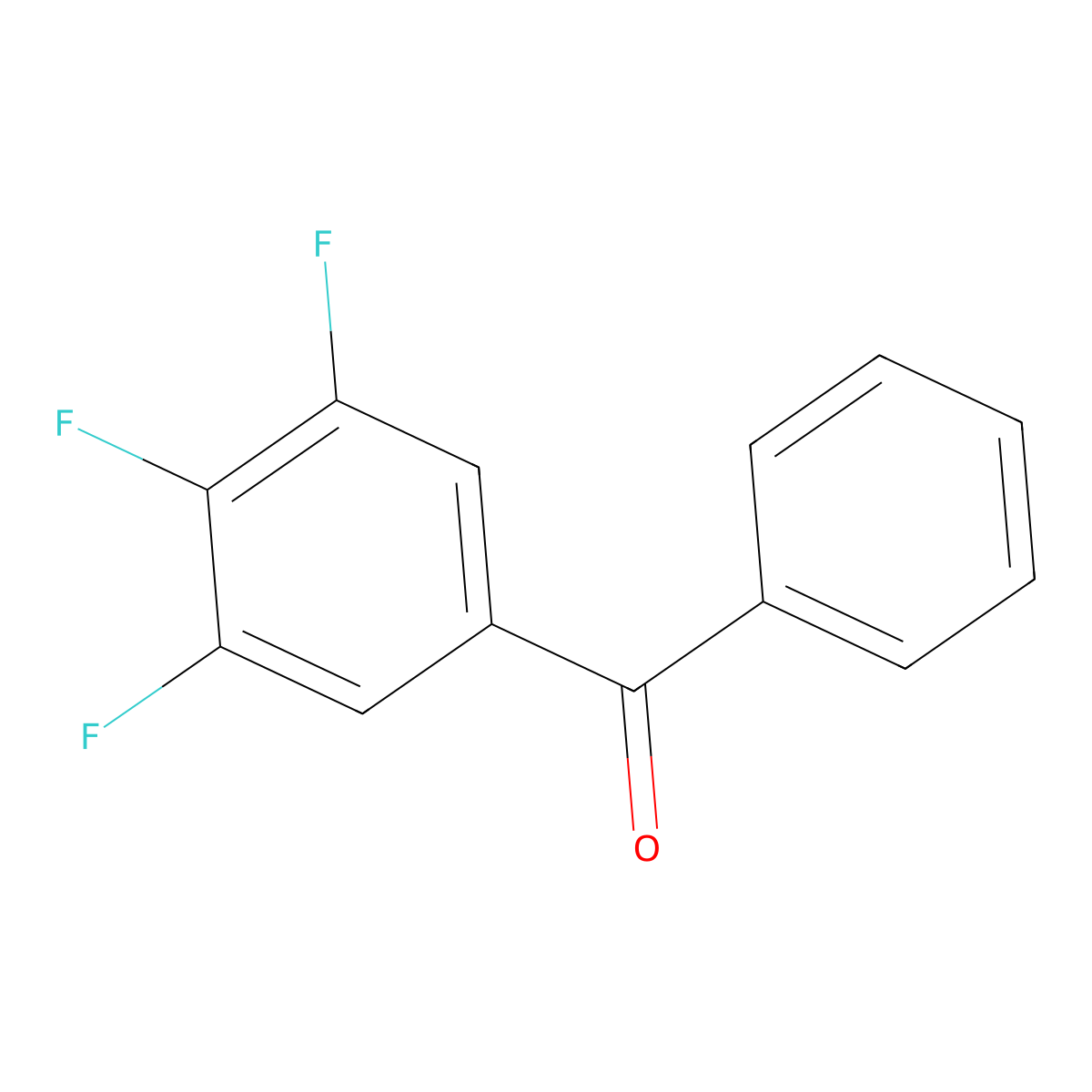 3,4,5-Trifluorobenzophenone molecular structure, CAS 70028-88-5