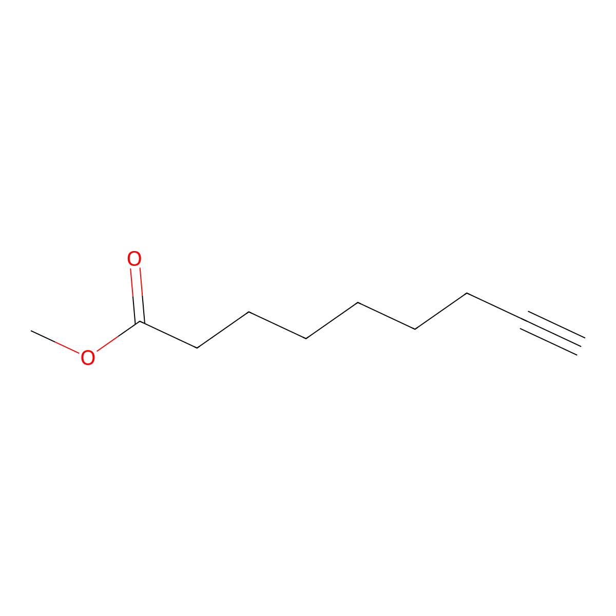 Methyl 8-nonynoate molecular structure, CAS 7003-48-7