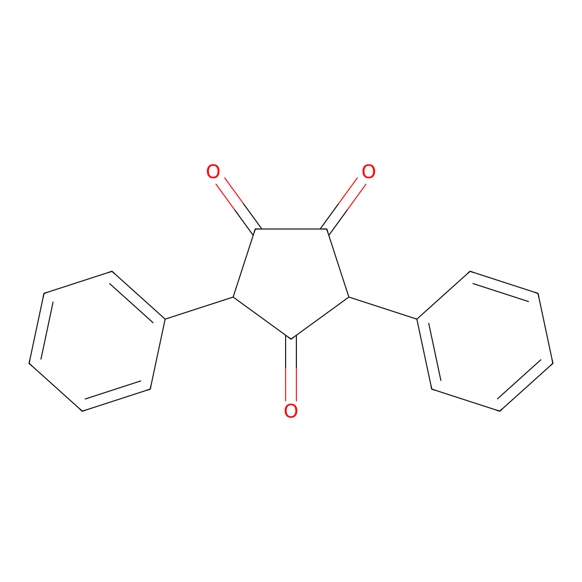 3,5-Diphenylcyclopentane-1,2,4-trione molecular structure, CAS 7003-69-2