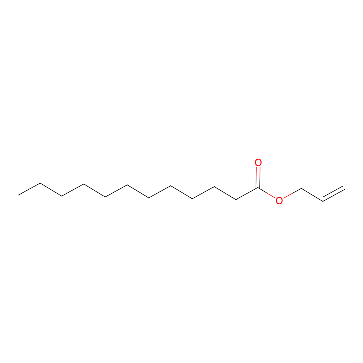 Allyl laurate molecular structure, CAS 7003-75-0