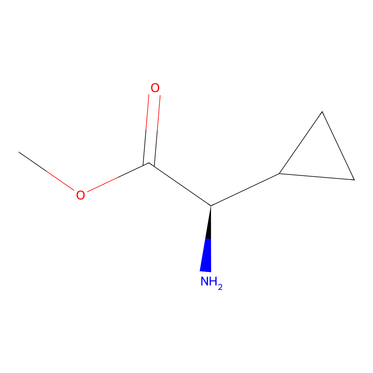 (R)-Amino-cyclopropyl-acetic acid methyl ester molecular structure, CAS 700342-85-4