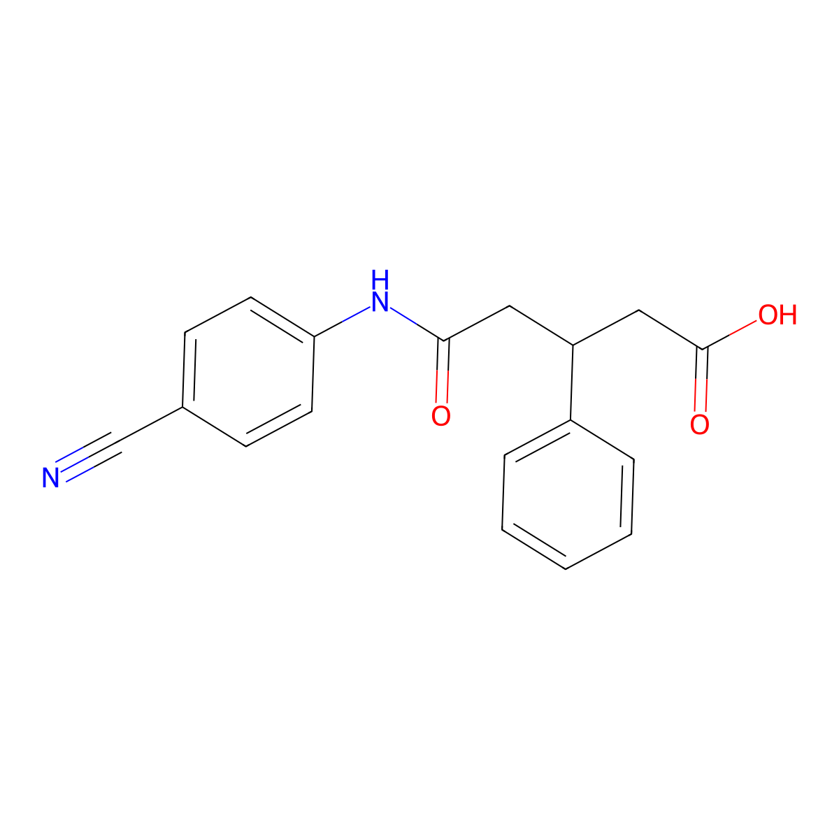 5-((4-Cyanophenyl)amino)-5-oxo-3-phenylpentanoic acid molecular structure, CAS 700347-19-9