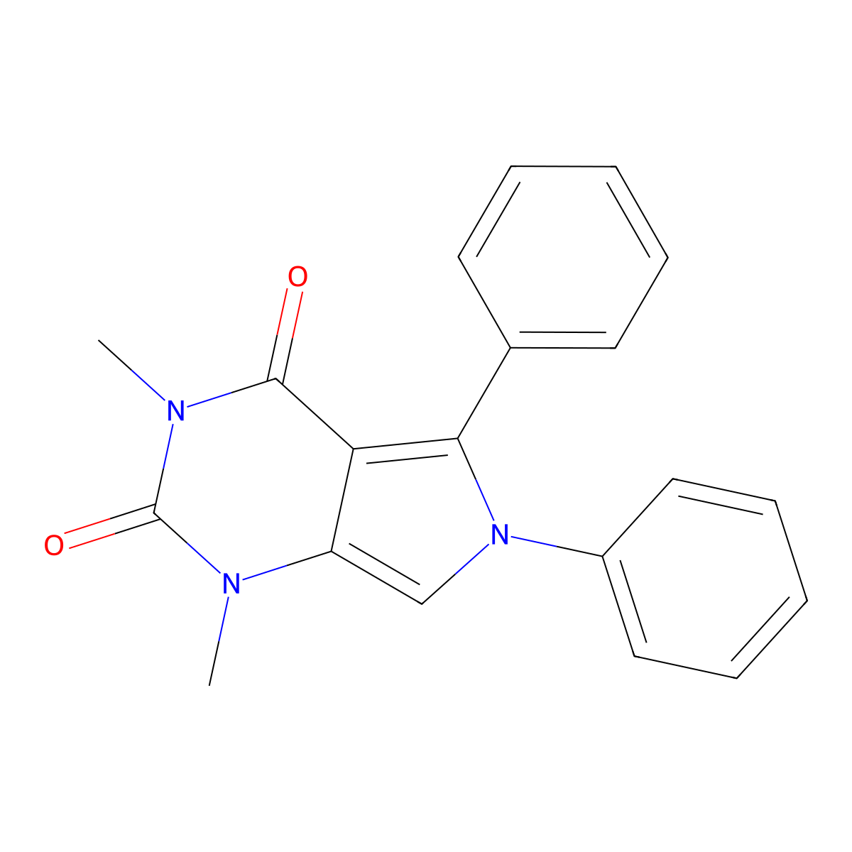1,3-Dimethyl-5,6-diphenylpyrrolo[3,4-d]pyrimidine-2,4-dione molecular structure, CAS 700350-09-0