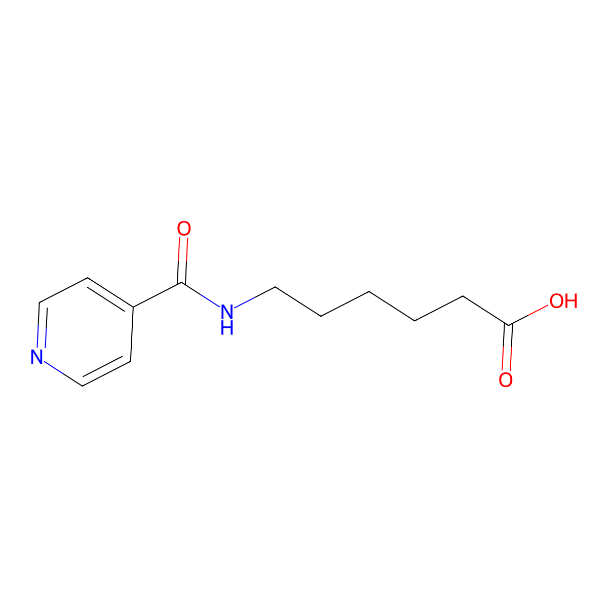6-(Isonicotinoylamino)hexanoic acid molecular structure, CAS 700350-66-9