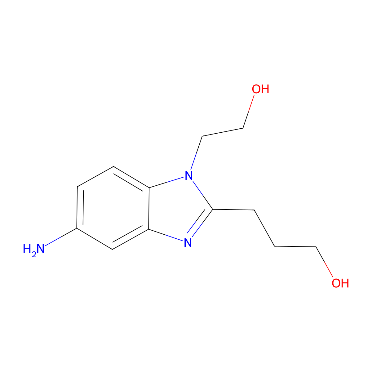 3-[5-Amino-1-(2-hydroxy-ethyl)-1H-benzoimidazol-2-yl]-propan-1-ol molecular structure, CAS 700355-08-4