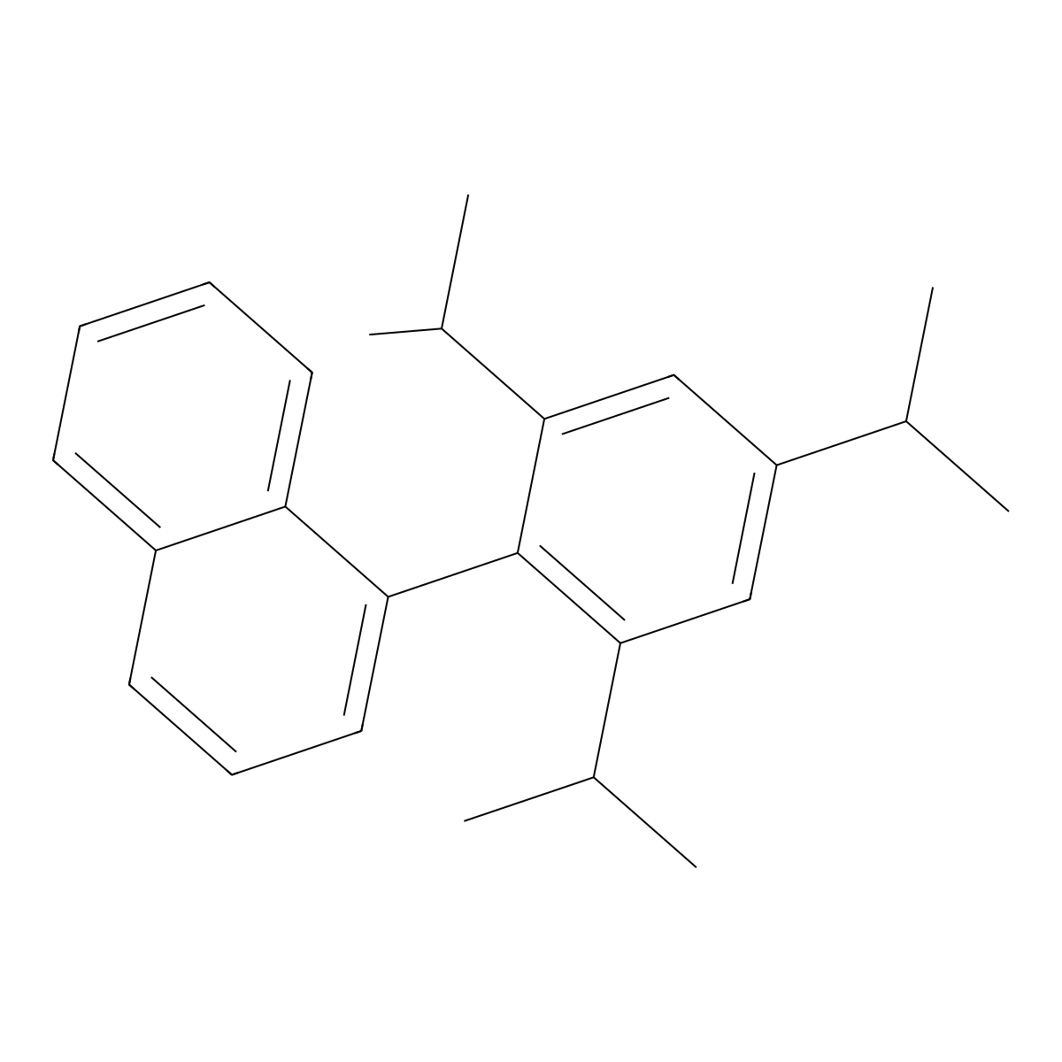 1-(2,4,6-Triisopropylphenyl)naphthalene molecular structure, CAS 700360-07-2