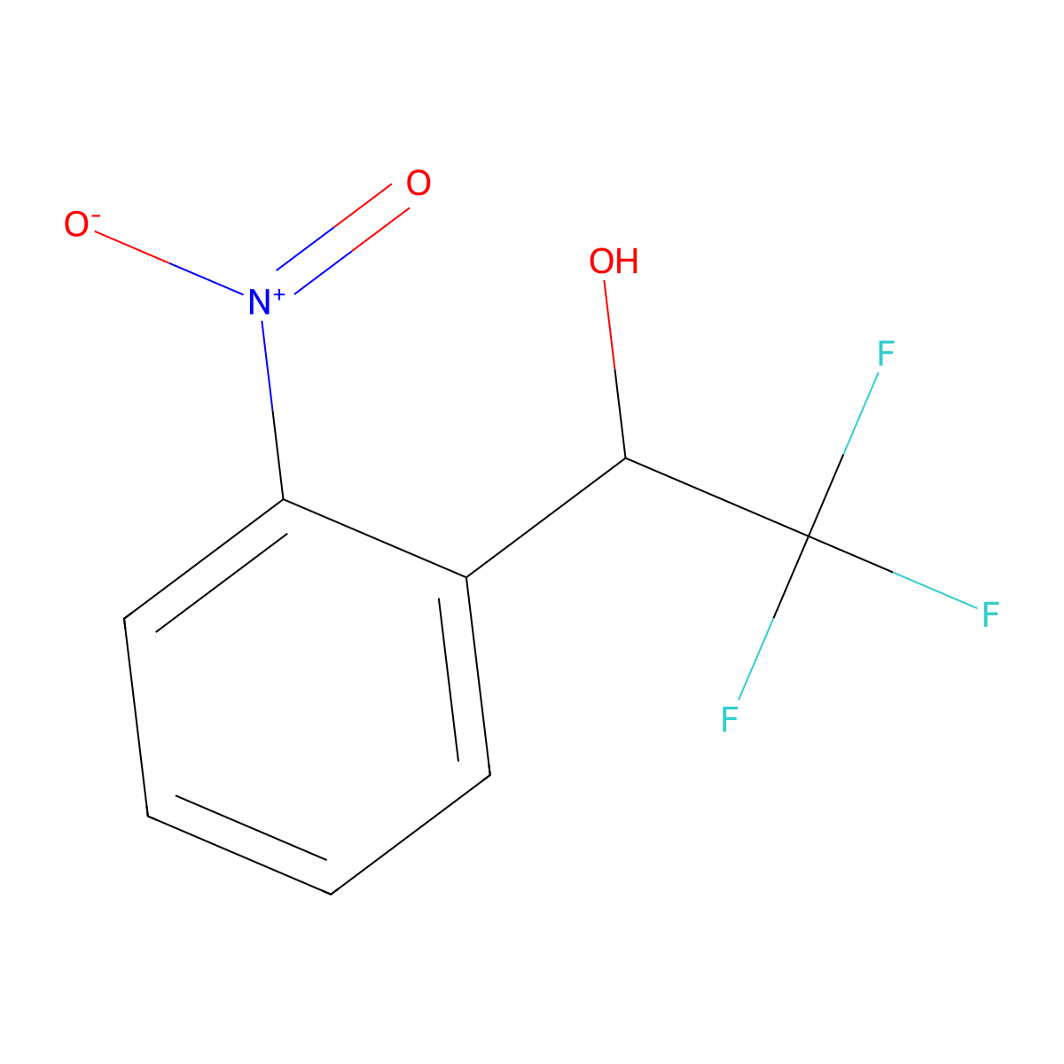 2,2,2-Trifluoro-1-(2-nitrophenyl)ethan-1-ol molecular structure, CAS 700362-32-9