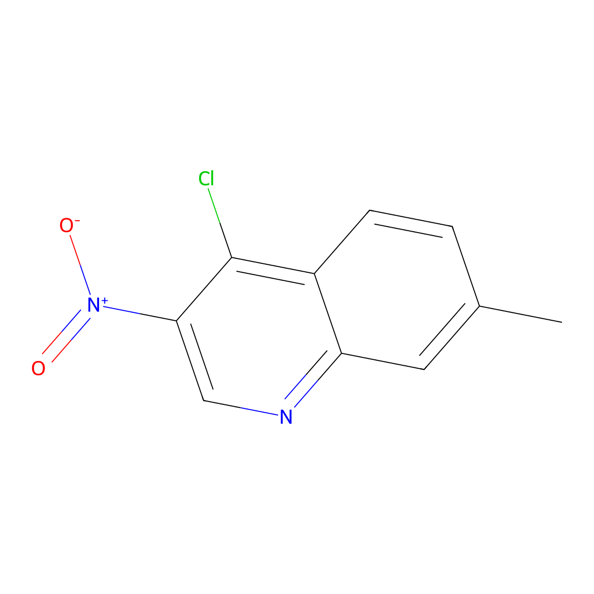 4-Chloro-7-methyl-3-nitroquinoline molecular structure, CAS 700369-50-2