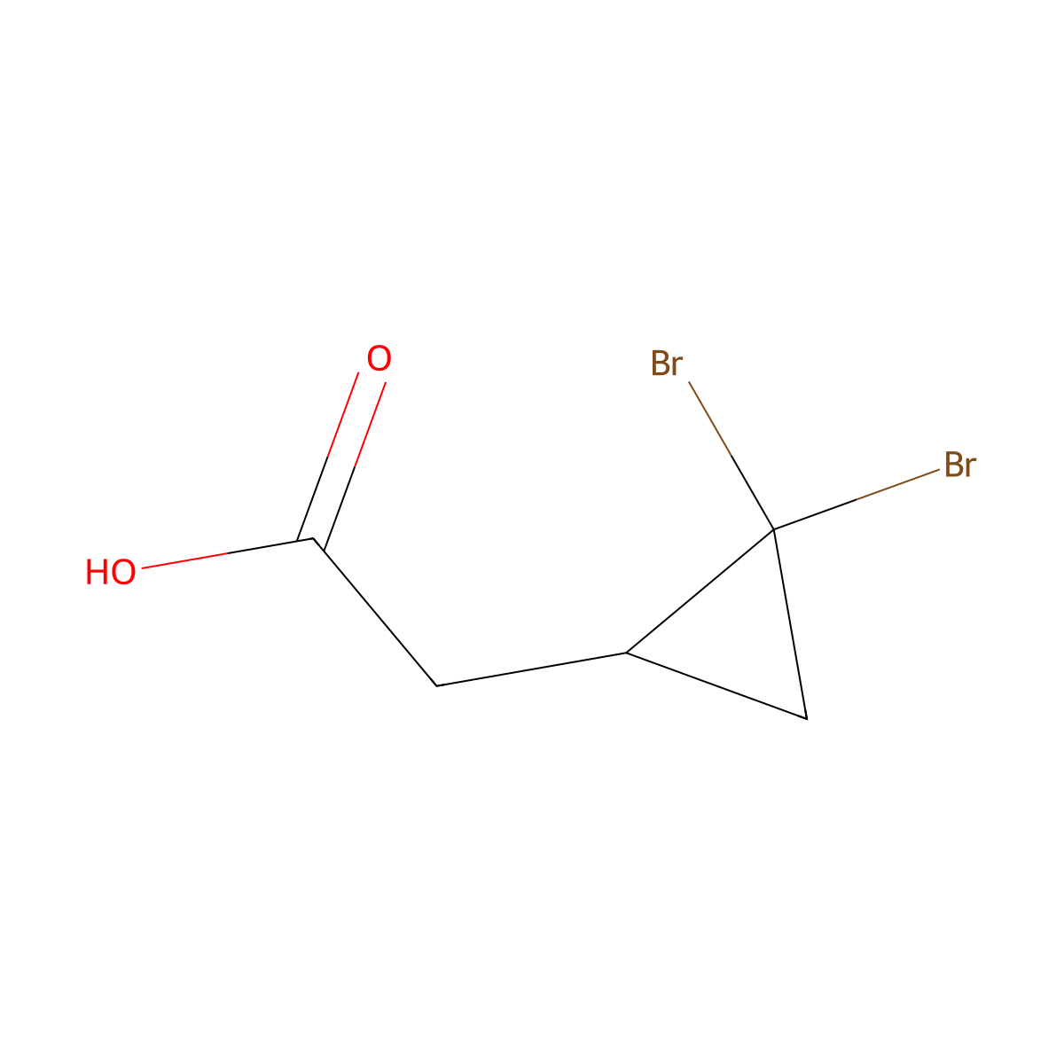 2-(2,2-Dibromocyclopropyl)acetic acid molecular structure, CAS 700379-07-3