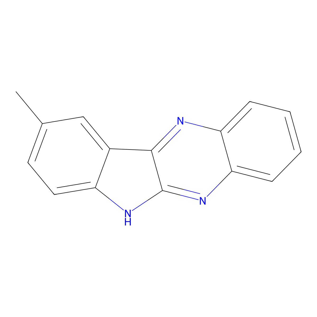 9-Methyl-6H-indolo[2,3-b]quinoxaline molecular structure, CAS 70038-75-4