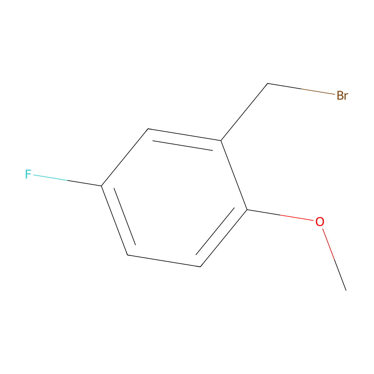 5-Fluoro-2-methoxybenzyl bromide molecular structure, CAS 700381-18-6