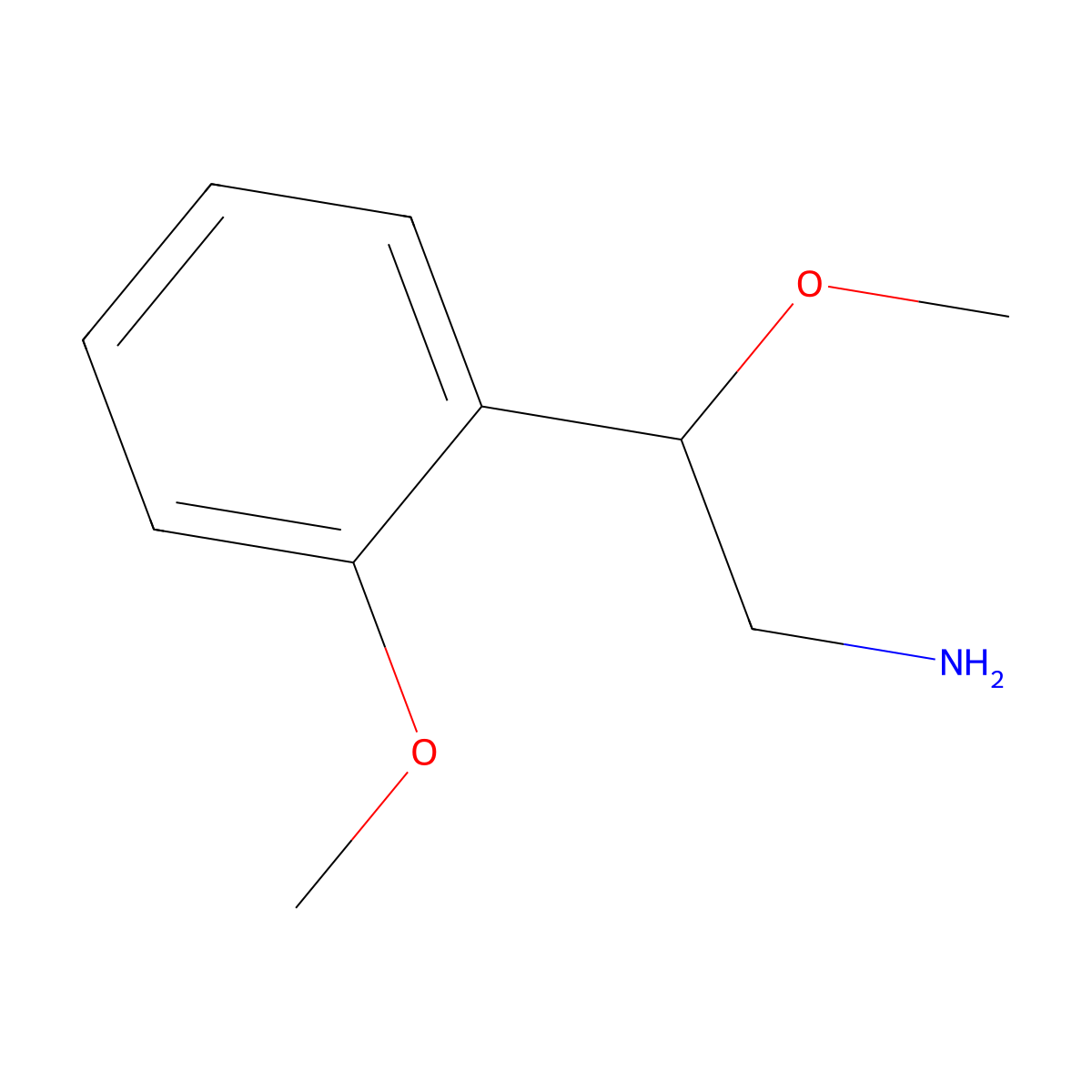 2-Methoxy-2-(2-methoxyphenyl)ethanamine molecular structure, CAS 70039-78-0