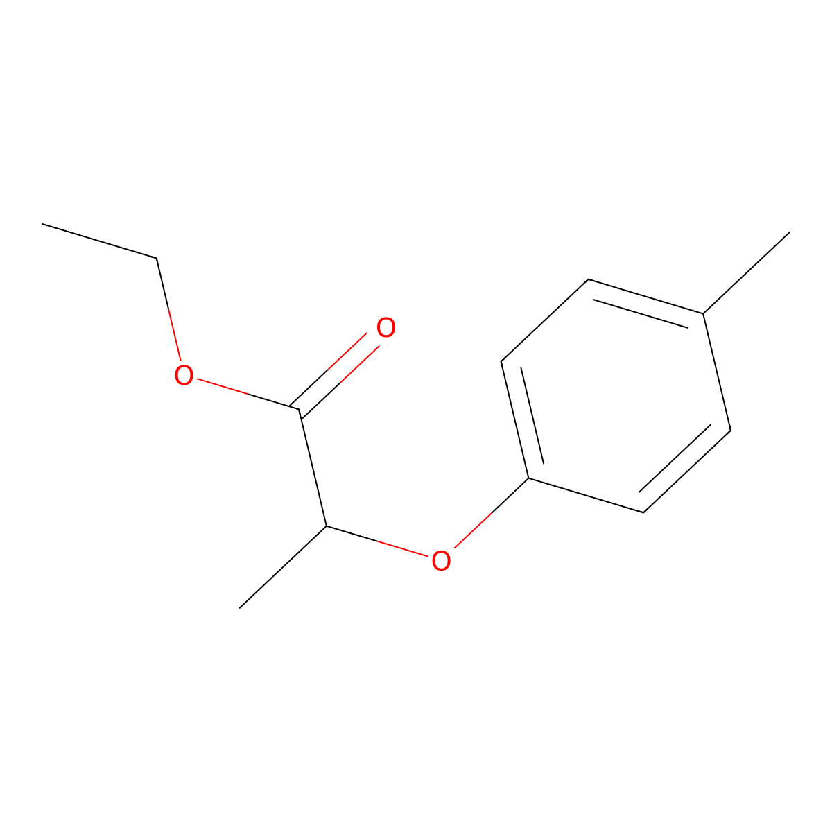 Ethyl 2-(4-methylphenoxy)propanoate molecular structure, CAS 70044-36-9